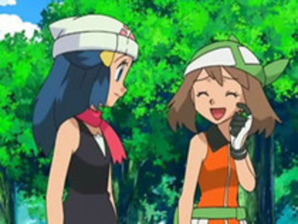 Dawn : Tu il placi pe Ash ? May : Da , este un tip de treaba de ce ? Dawn : Pai si mie imi place de  - Poveste Pokemon 3