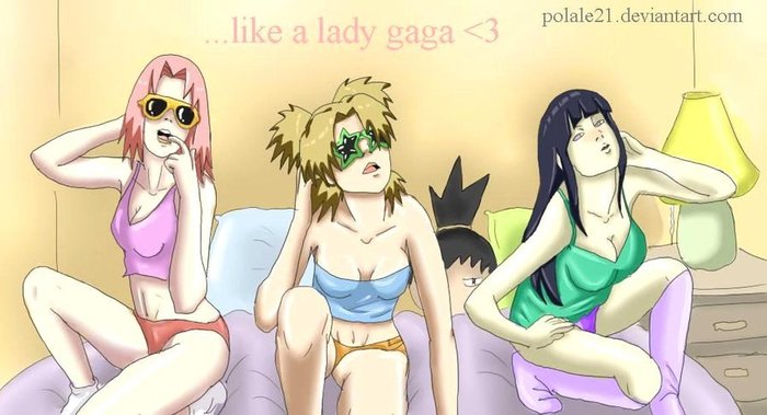 LIKE_A_LADY_GAGA_pijama_by_polale21 - GIRLS NARUTO