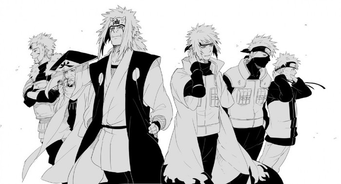 Jirayia , MinaTo , Kakasi , al 2 lea Hokage si al 3 lea Hokage