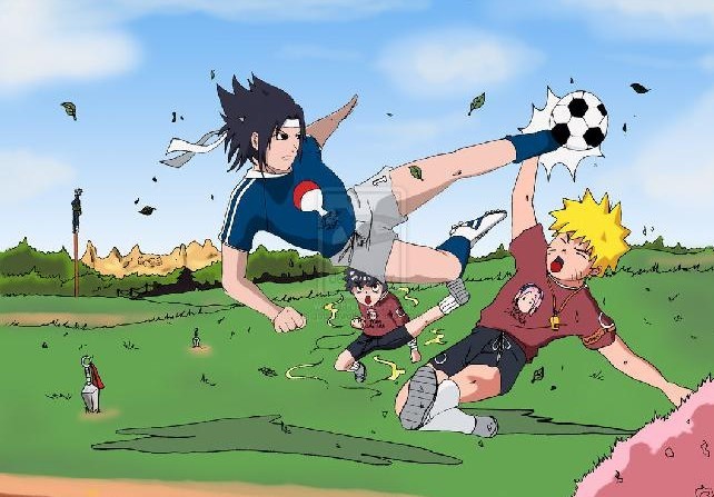 naruto , rock lee and sasuke