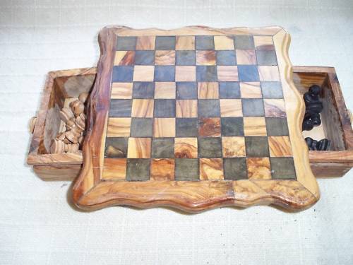 Sah vechi din lemn de maslin, 1970 in perfecta stare