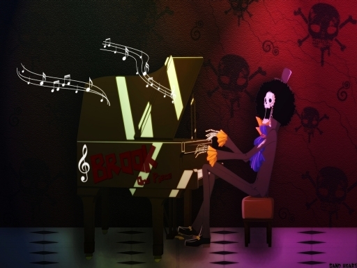 Brook Playing Piano - One Piece BrooK