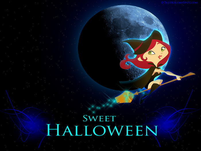 halloween-cute-witch-wallpaper - Halloween