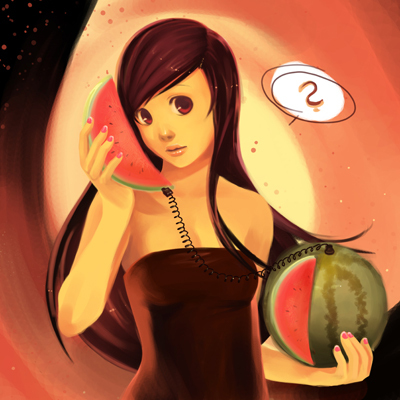 A_melon_as_a_phone__by_mibou - xx Niste Pose Sooperbe xx