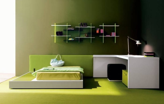 unique-wall-unit-green-teens-bedroom-design-800x509