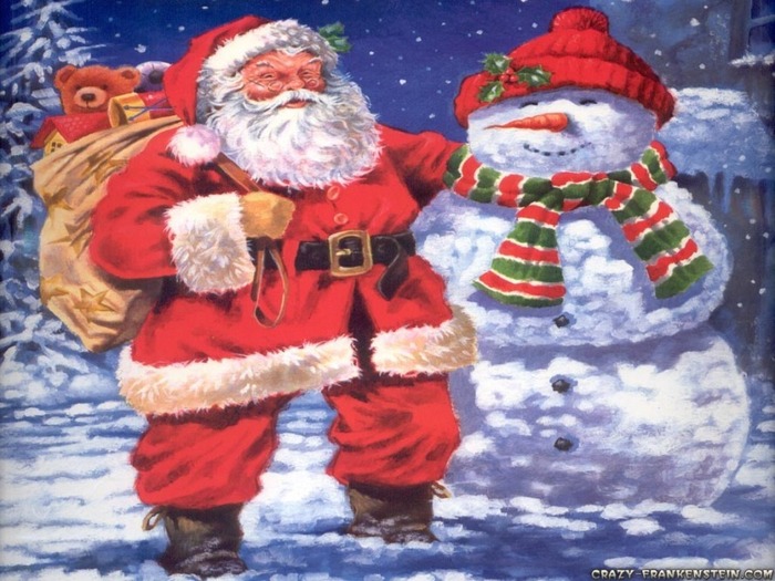 santa-claus-snowman-christmas