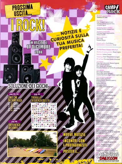 020 - NOVEMBER 2008 - Camp Rock Magazine Italy 1