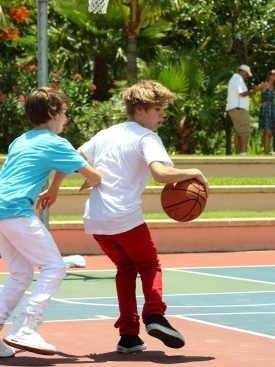  - Justin And Christian Play Basketball