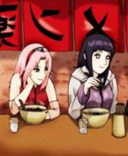 saku si hina mersesera mai intai la restaurant sa i-a un ramen apoi mergeau la mall. saku, ce zici d - banda desenata sasusaku 2