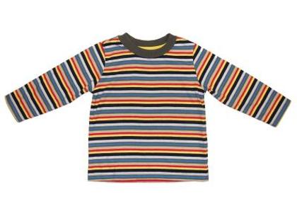 Multi stripe shirt- 13 lei; *Mothercare* multicolour stripe long sleeve T shirt. Well made garment and perfect for little boys.S
