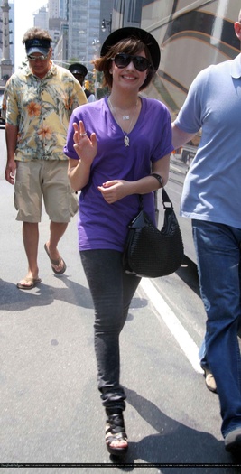 001 - AUGUST 14TH - Spotted as she leaves her hotel in uptown New York