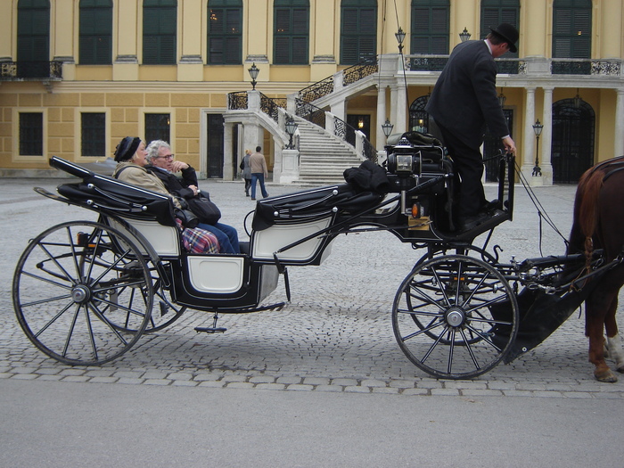 caleasca in curtea schonbrunn - vacanta la VIENA