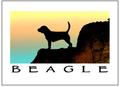 beagle_sunset - tablouri cu beagle