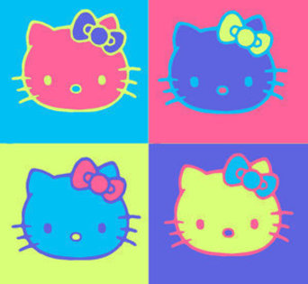 hello kitty poster in culori - Poze cu Hello Kitty