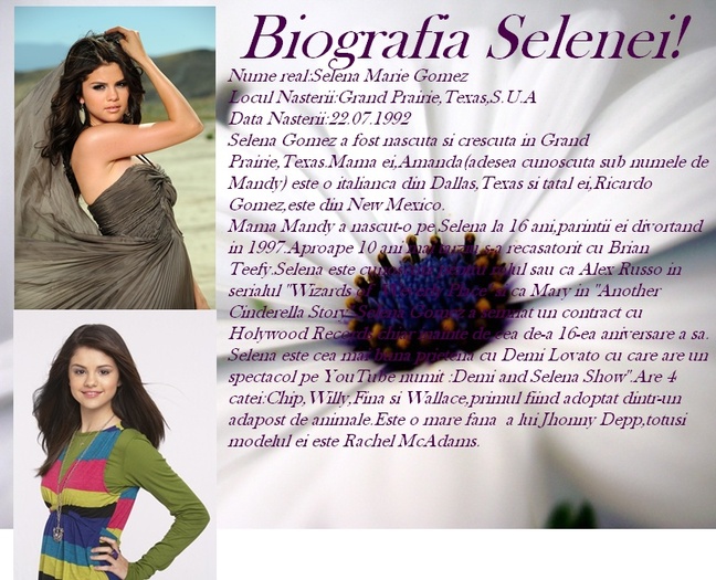 Biografia Selenei (Pagina 1) - Revista Dedicata Selenei Gomez 0