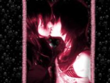 imagini Poze-Emo - Kissing EMO Girls - poze emoo