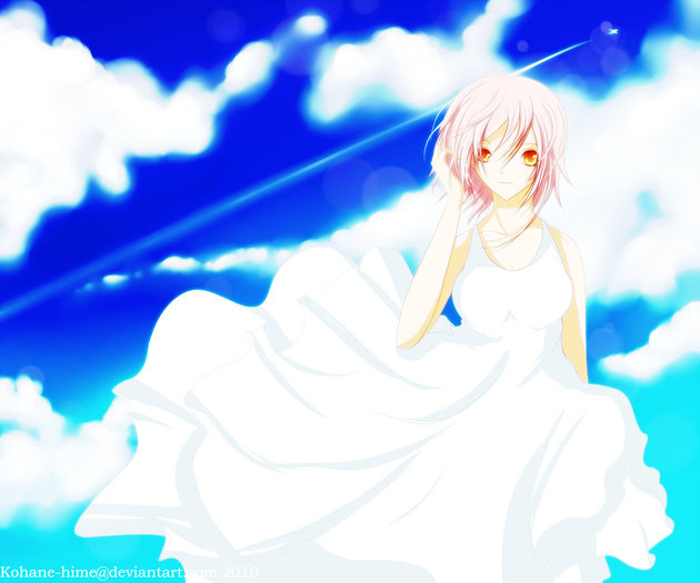 Blue_and_white_world_by_Kohane_hime - ANIME - Sky