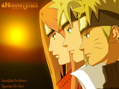 Minato,Kushina and Naruto - Minato and Kushina