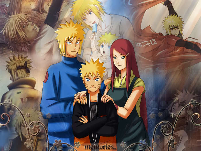 Minato,Kushina and Naruto