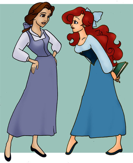 Ariel_and_Belle_by_angelcarnivore - Ariel
