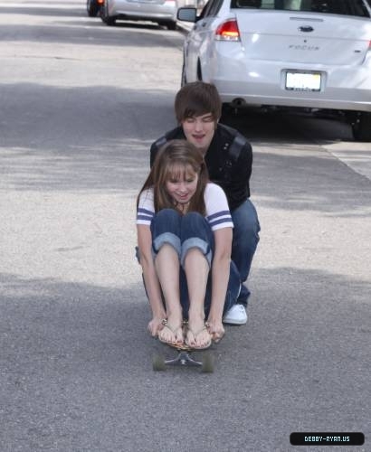 debby-ryan-0005 - Debby - Ryan - Gets - Skateboarding - Lessions - From - Her - Brother - Chris - Ryan