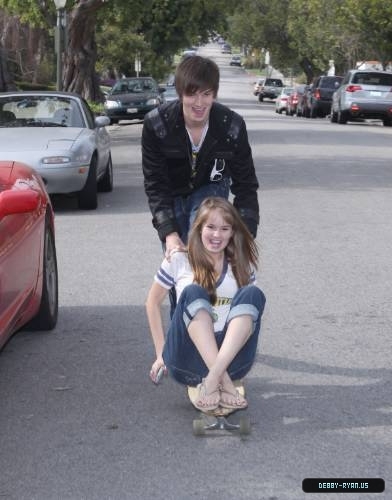 debby-ryan-0009 - Debby - Ryan - Gets - Skateboarding - Lessions - From - Her - Brother - Chris - Ryan