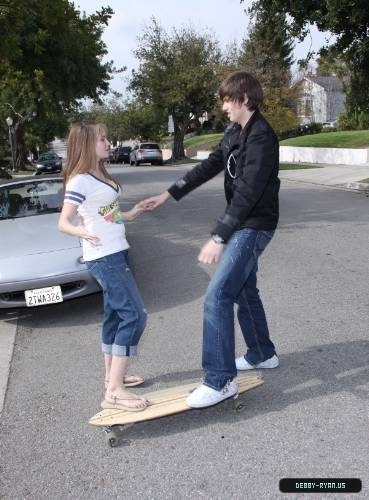 debby-ryan-0015 - Debby - Ryan - Gets - Skateboarding - Lessions - From - Her - Brother - Chris - Ryan