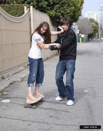 debby-ryan-0025 - Debby - Ryan - Gets - Skateboarding - Lessions - From - Her - Brother - Chris - Ryan