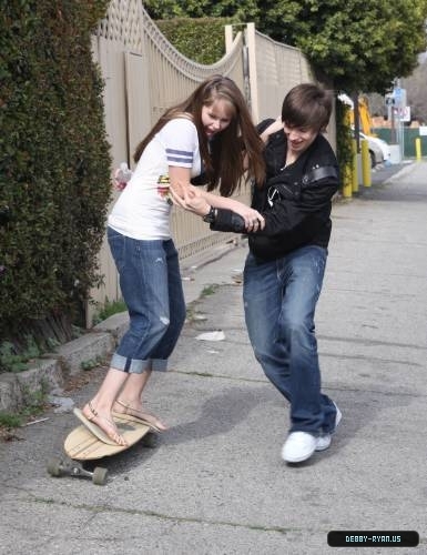 debby-ryan-0026 - Debby - Ryan - Gets - Skateboarding - Lessions - From - Her - Brother - Chris - Ryan