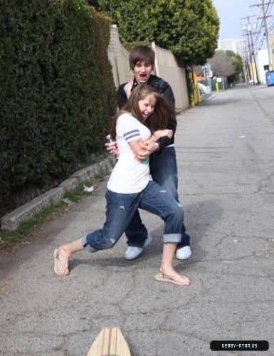 debby-ryan-0028 - Debby - Ryan - Gets - Skateboarding - Lessions - From - Her - Brother - Chris - Ryan