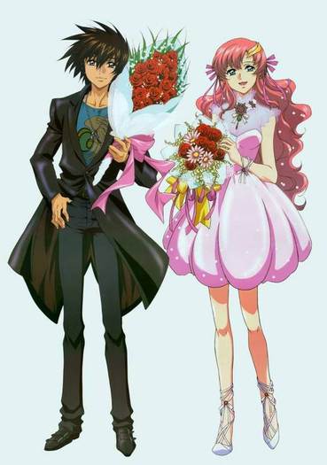 Flowers-Kira-and-Lacus - x - Lacus and Kira