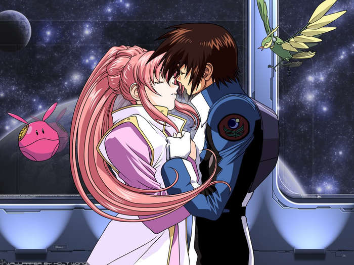 kissing - x - Lacus and Kira