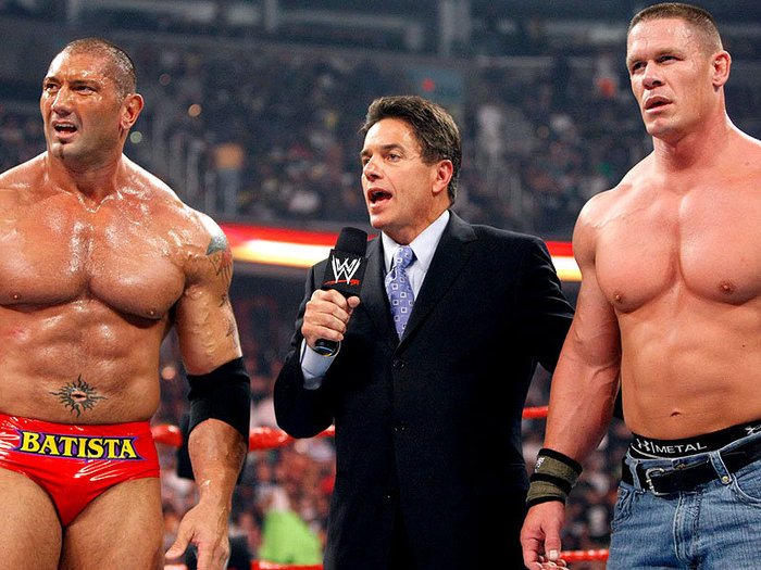WWE-RAW-Batista-John-Cena-Mike-Adamle_1085782 - poze cu john cena_6
