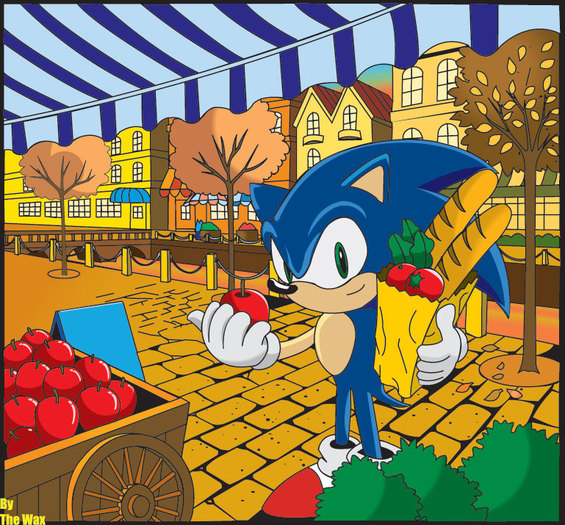 Sonic_shoping_by_TheWax