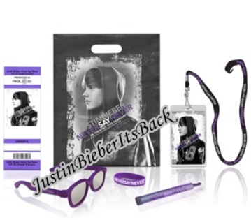  - 2010 Justin Bieber 3D Movie - Exclusive Merchandise