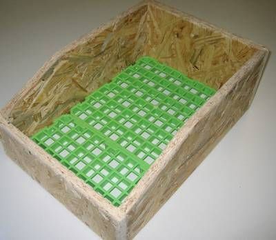 Cuib fatare din lemn cu podea din plastic - Accesorii ferma iepuri -  DanielToader