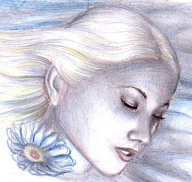 floare-albastra-portret - flori