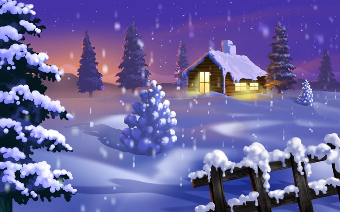silent-winter-cottage-wallpaper