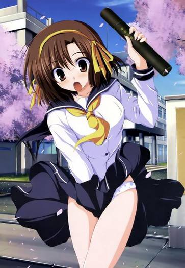WindBlownShoolGirl - ANIME - School