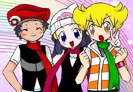 Dawn,Lucas,Barry - Platinum Pokemon
