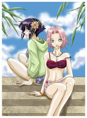 Summer__Hinata_and_Sakura_by_funny_