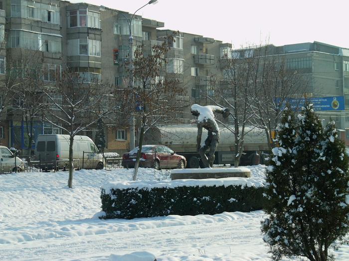 statuia de la sala sportului