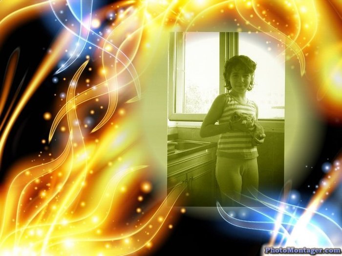 eu cu pufulica in flacari