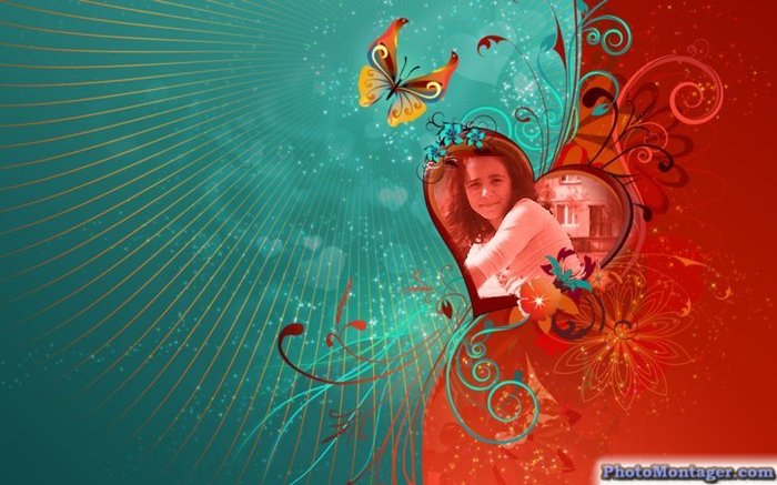 eu int-o inimioara cu rosu si cu verde - poze cu mine