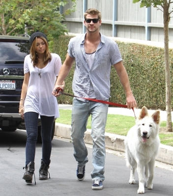  - x Takes Dog for a walk in LA -  26th June