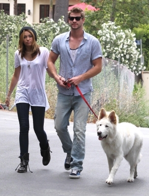  - x Takes Dog for a walk in LA -  26th June