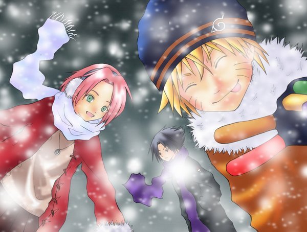 Naruto__s_Winter_by_Sas_uke_Kitty - Team 7