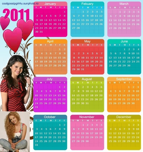 CALENDAR 2011 - calendar cu cele 2 idole ale mele