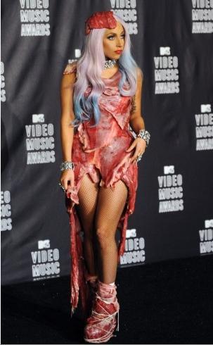 gaga-meat-dress - Lady Gaga