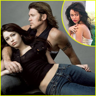 Miley and Dad ...MOM!